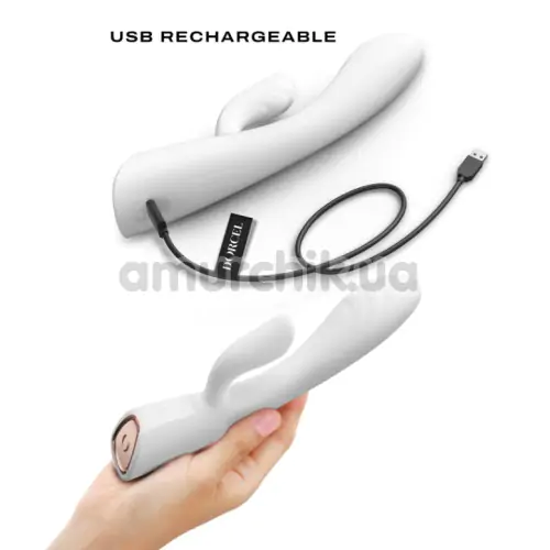 Вибратор с подогревом Dorcel Flexi Rabbit, белый