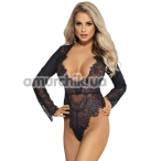 Боді Star Night V-Neck Lace Sexy Bodysuit, синє - Фото №1