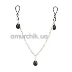 Зажимы для сосков Nipple Play Non-Piercing Nipple Chain Jewelry Onyx - Фото №1