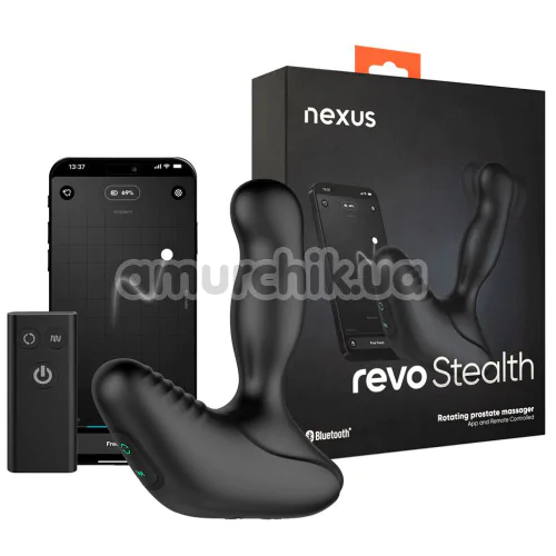 Вібростимулятор простати для чоловіків Nexus Revo Stealth With App, чорний