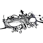 Маска DS Fetish Eye Mask Metal 411047, черная - Фото №1