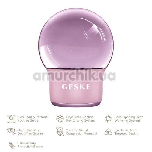 Масажер для обличчя та тіла Geske Cool & Warm Face and Body Massager 7 in 1, світло-рожевий