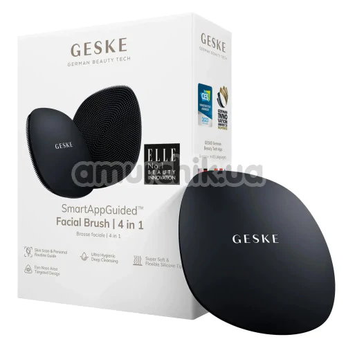 Щетка для лица Geske Facial Brush 4 in 1, черная