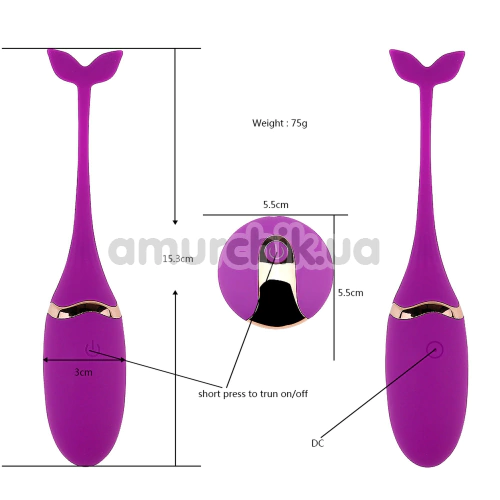 Віброяйце Vibratong Egg, фіолетове