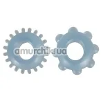 Набор из 2 эрекционных колец Cock Ring Set, голубой - Фото №1