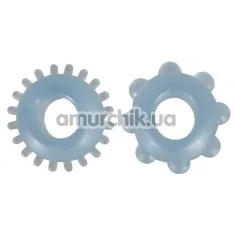 Набор из 2 эрекционных колец Cock Ring Set, голубой - Фото №1