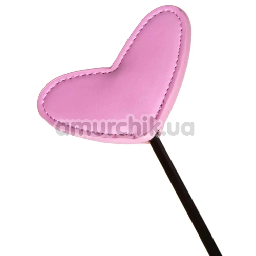 Стек з пір'їнкою для пестощів DS Fetish Heart Paddle, рожевий