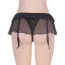 Комплект Star Night Double Lace Mini Skirt Set, черный: трусики-стринги + пояс для чулок - Фото №7
