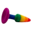 Анальная пробка Alume Silicone Pride Plug М, радужная - Фото №3
