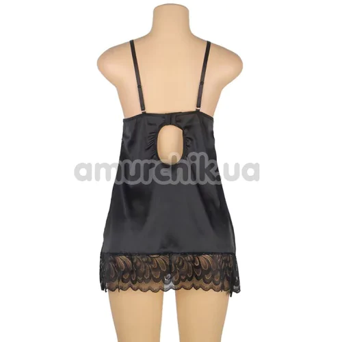 Комплект Star Night Dentelle Set, черный: пеньюар + трусики