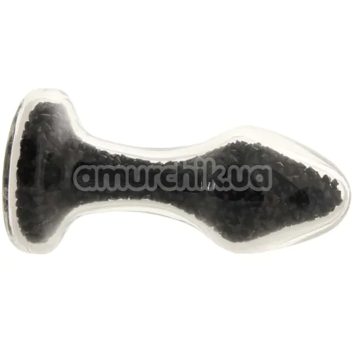 Анальна пробка Stardust Premium Glass Plug Glam, чорна