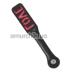 Шльопалка Sportsheets Leather Love Paddle, чорна - Фото №1