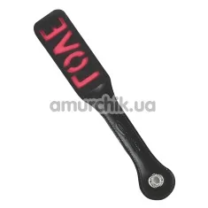 Шлепалка Sportsheets Leather Love Paddle, чёрная - Фото №1
