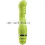 Вібратор для точки G Purffect Silicone, 15 см салатовий - Фото №1