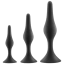 Набір анальних пробок Luxe Beginner Plug Kit, чорний - Фото №1