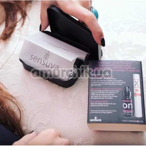 Набор Sensuva XO Kisses & Orgasms Pleasure Kit: стимулирующее масло и бальзам для губ