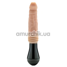 Вибратор с ротацией и толчками Dr. Skin Silicone Dr. Knight 5, телесный - Фото №1
