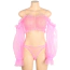 Комплект Star Night Elegant Ruffle Mesh Lingerie Set, розовый: топ + трусики-стринги - Фото №6