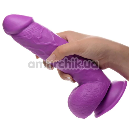 Фаллоимитатор Pop Peckers Dildo With Balls 8.25, фиолетовый
