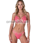 Комплект Passion Free Your Senses Resilque Set, розовый: бюстгальтер + трусики-стринги - Фото №1