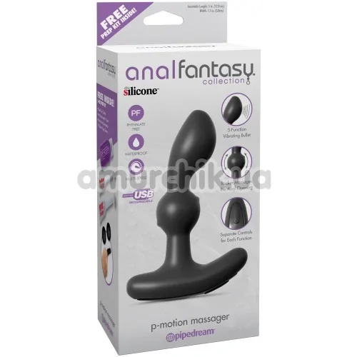 Вибростимулятор простаты для мужчин Anal Fantasy Collection P-Motion Massager, черный