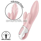 Вибратор Satisfyer Air Pump Bunny 3, розовый - Фото №1