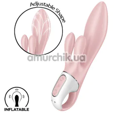 Вібратор Satisfyer Air Pump Bunny 3, рожевий - Фото №1