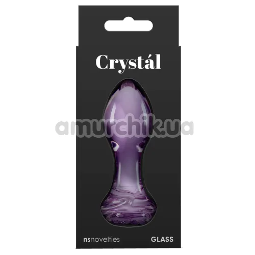 Анальная пробка Crystal Glass Rose, фиолетовая