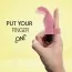 Насадка на палець з вібрацією FeelzToys Magic Finger Bunny Vibrator, рожева - Фото №3