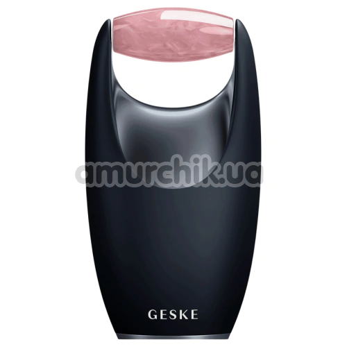 Роликовий масажер для обличчя Geske Rose Quartz Roller 5 in 1, чорний - Фото №1
