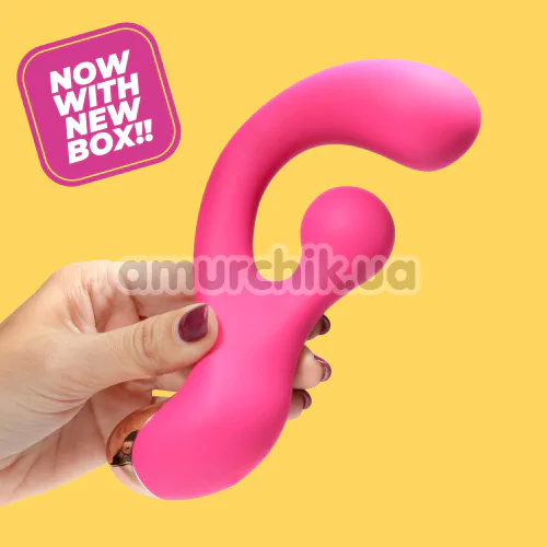 Вібратор з ротацією Crushious Pleaser, рожевий