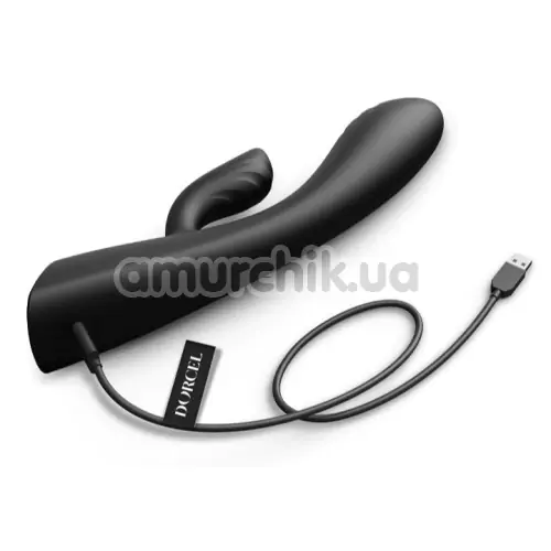 Вибратор с подогревом Dorcel Flexi Rabbit, черный