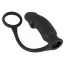 Ерекційне кільце із стимулятором простати з вібрацією Black Velvets Vibrating Ring + Plug - Фото №1