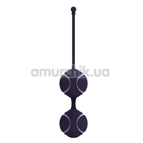 Вагінальні кульки Odeco O-Balls Duo, фіолетові - Фото №1