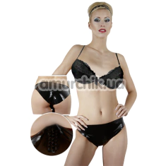 Трусики Latex Slip Ecstasy, черные - Фото №1