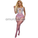 Комбинезон Star Night Pastel Bow Bodystocking, розово-белый - Фото №1