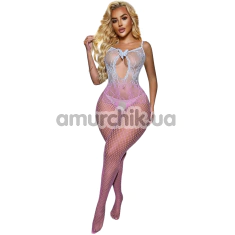 Комбинезон Star Night Pastel Bow Bodystocking, розово-белый - Фото №1