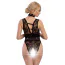 Боді з прикрасою для тіла Abierta Fina Crotchless Body With Decorative Chains, чорне - Фото №2