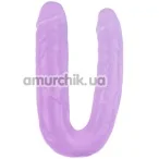 Двокінцевий фалоімітатор Hi-Rubber Born To Create Pleasure 17.7, фіолетовий - Фото №1