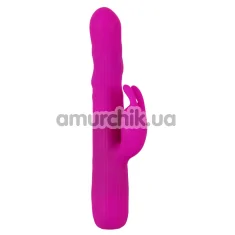 Вібратор з ротацією XouXou Rotating Pearl Rabbit Vibrator, рожевий - Фото №1