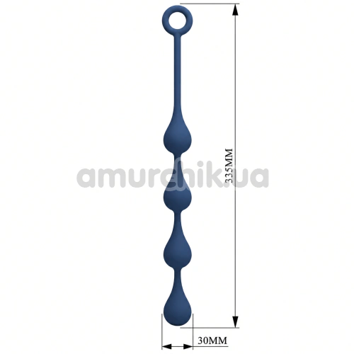 Анальний ланцюжок MR Play Waterdrop Anal Balls M, синій