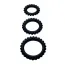 Набор из 3 эрекционных колец Titan Cock Ring ребристый, черный - Фото №2