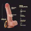 Вибратор с толчками, ротацией и подогревом Crushious Inviktus Vibe, телесный - Фото №9