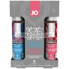 Набор из 2 лубрикантов JO Gift Set Xoxo - сахарная вата-конфеты с корицей, 2 x 30 мл - Фото №1