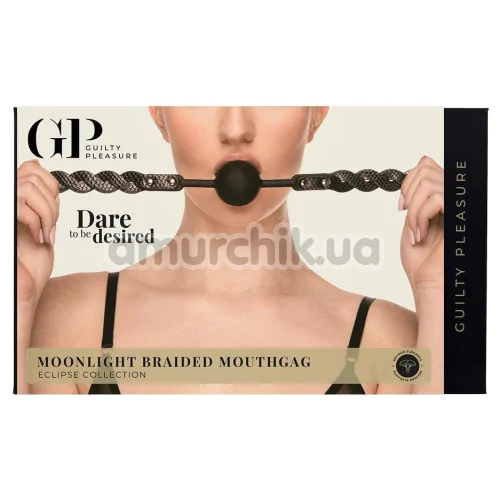 Кляп Guilty Pleasure Moonlight Braided Mouthgag, чорний