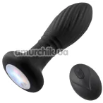 Анальная пробка с вибрацией и толчками Boss Series Limonster Anal Plug, черная - Фото №1
