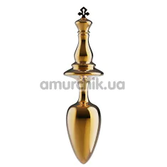 Анальна пробка Upko The Chess Collection King Butt Plug, золота - Фото №1