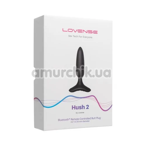 Анальная пробка с вибрацией Lovense Hush 2 XS, черная