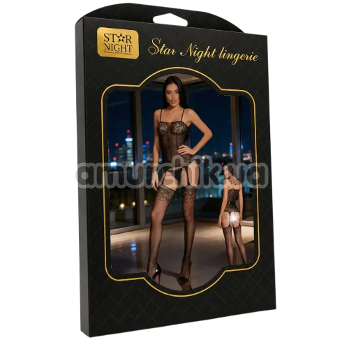 Комбінезон Star Night Lace Bodystocking, чорний