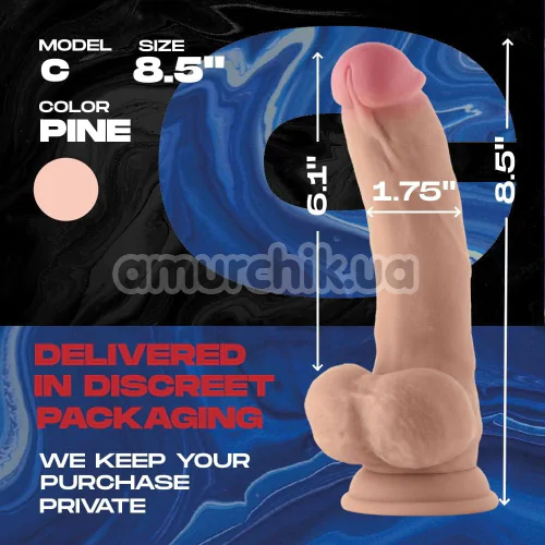 Фалоімітатор Shaft Always Up Model C Size 8.5, тілесний